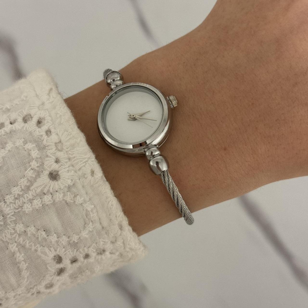 Retro Silver/White Watch Bracelet