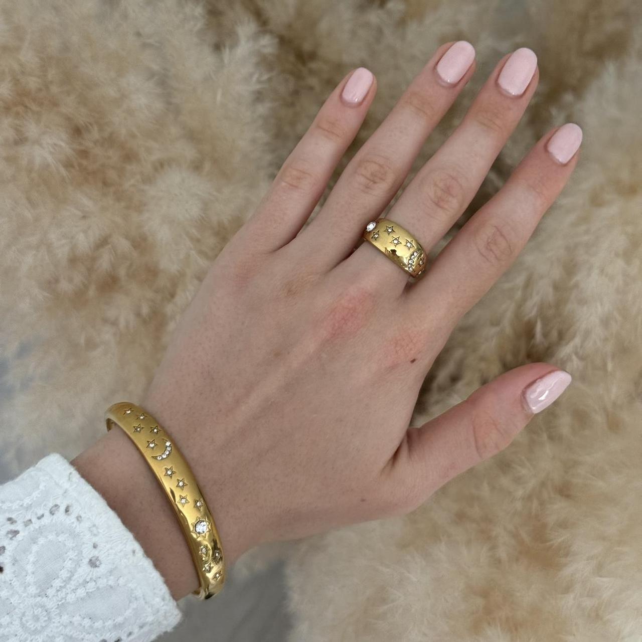 Gold Star Zircon Stones Bracelet