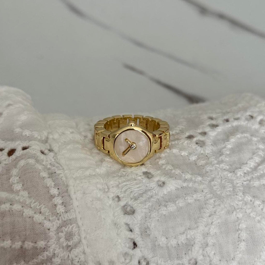 Gold/Pearl Watch Ring