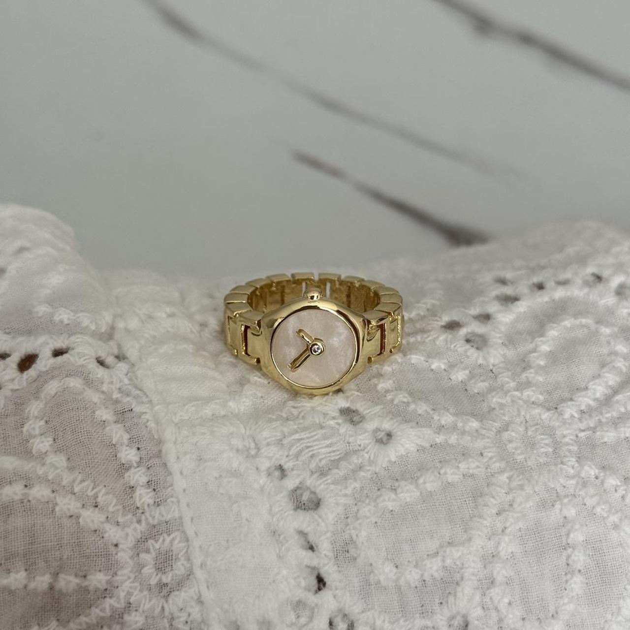 Gold/Pearl Watch Ring