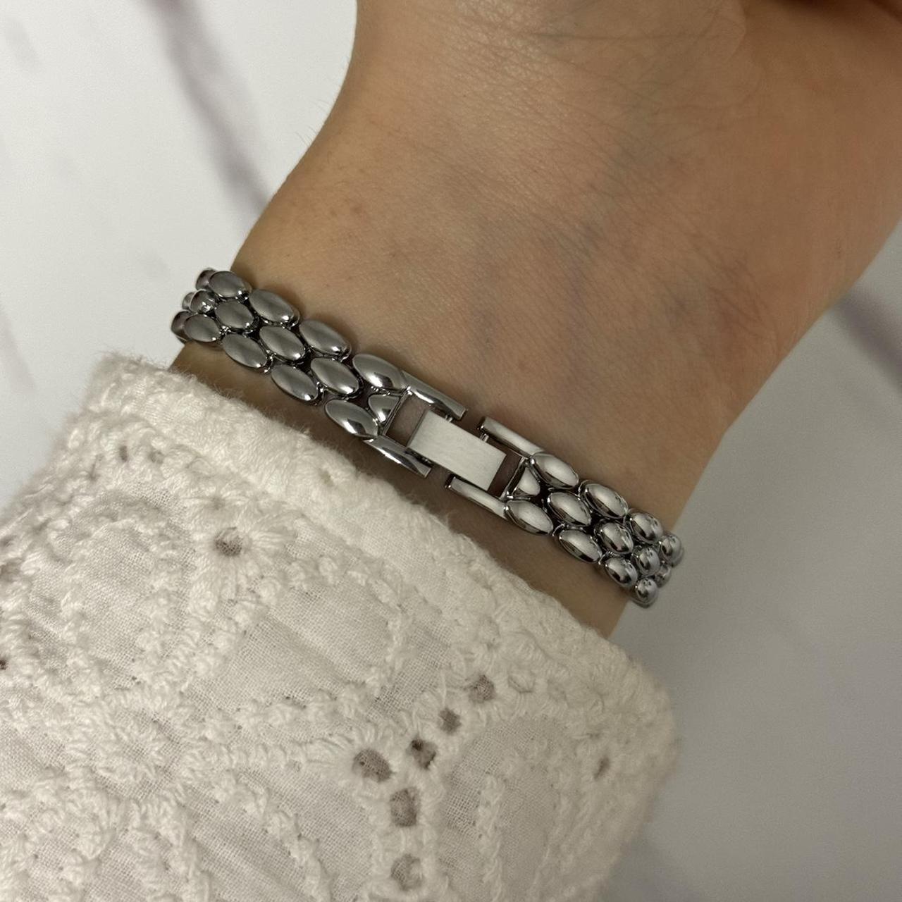 Mini Silver Baby Blue Watch Bracelet