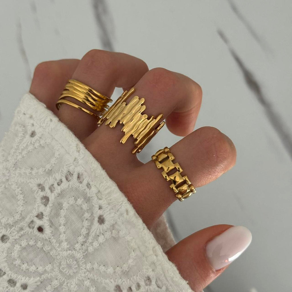 Set of 3 Gold Rings