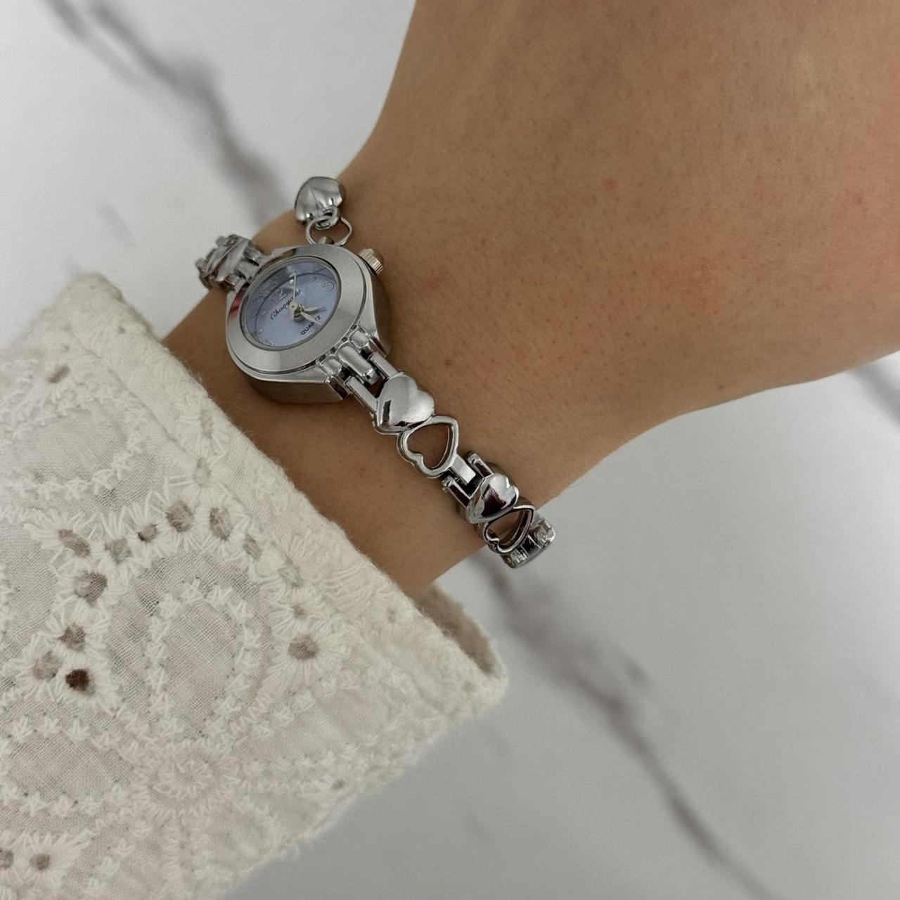 Silver/Blue Mini Watch Herat Charm