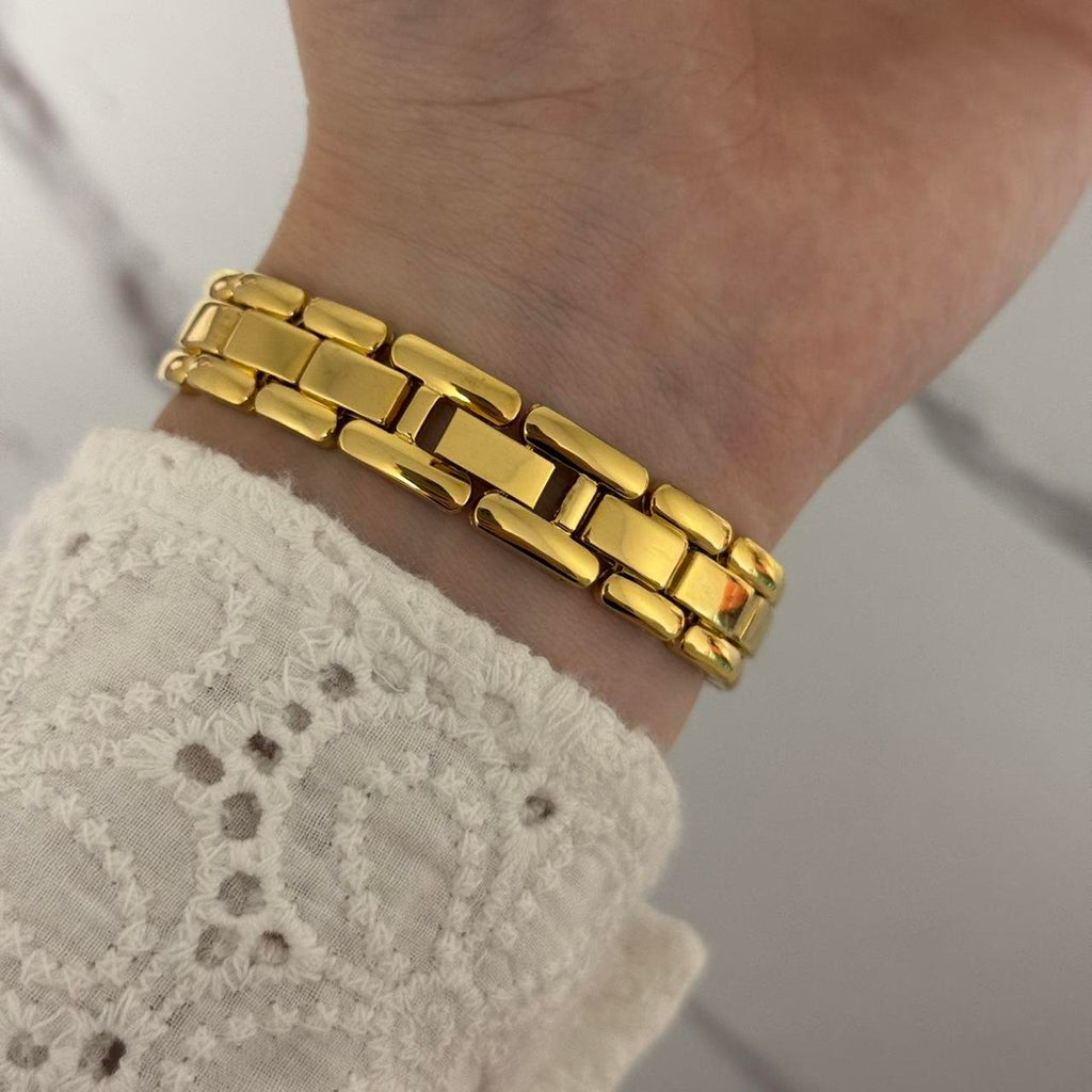 Gold Watch Zircon Stone