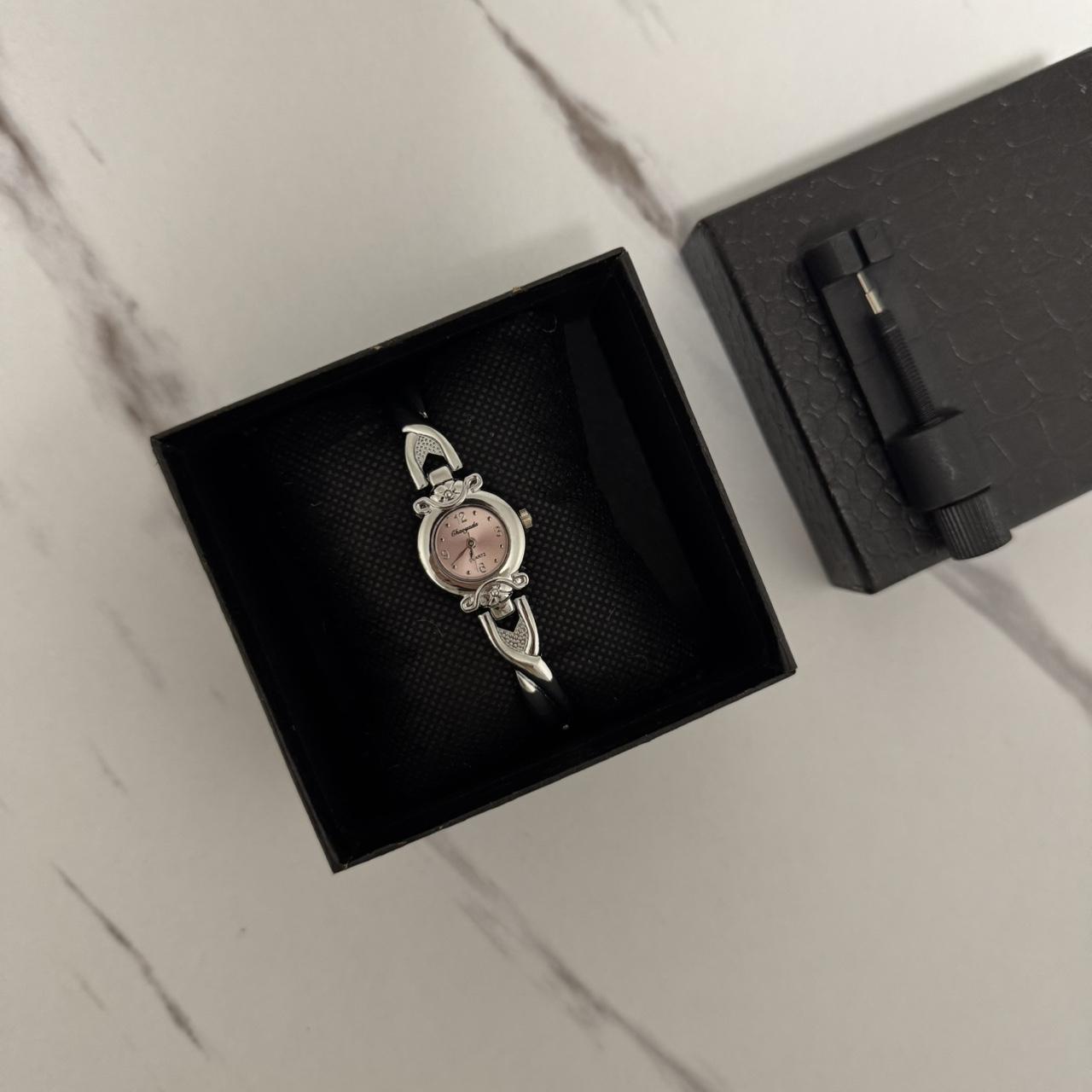Silver/Pink Mini Watch