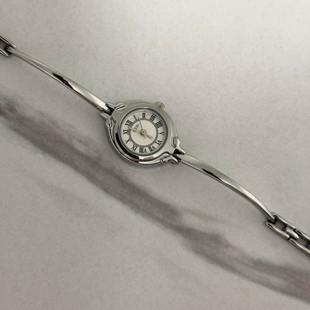 Tiny Silver Watch Bracelet