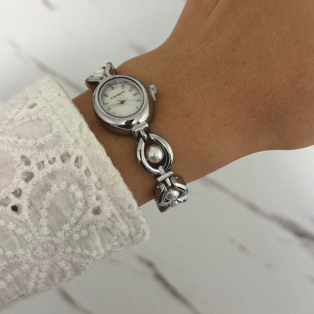 Pearl Silver Mini Watch