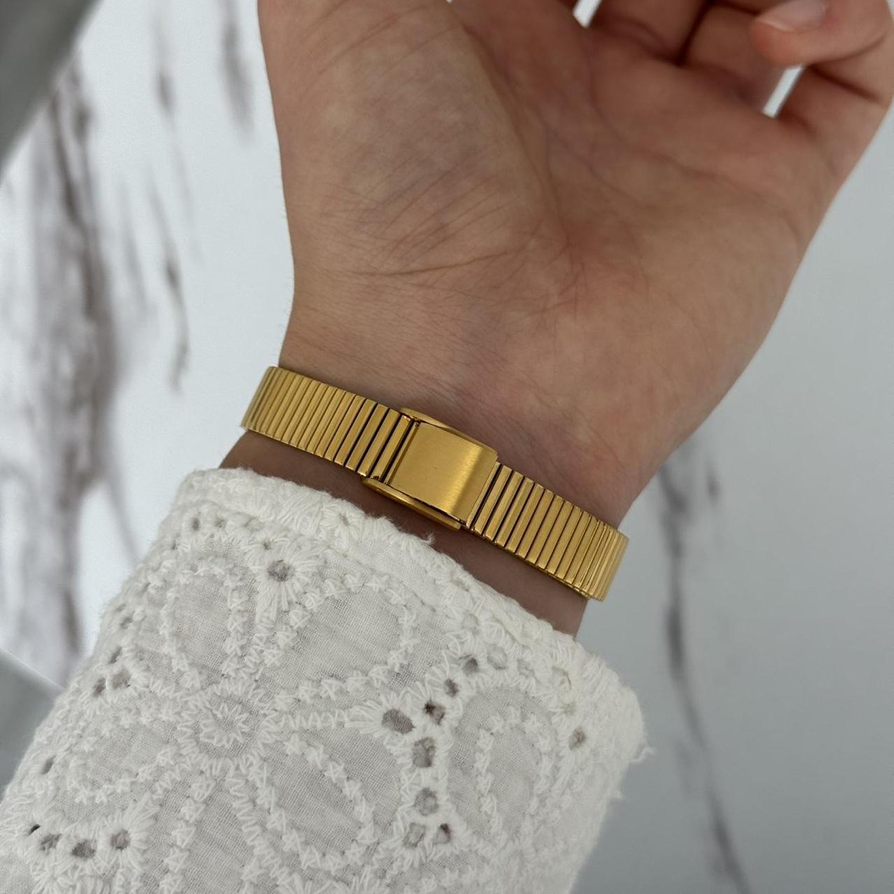 Gold Square Watch Vintage Vibe