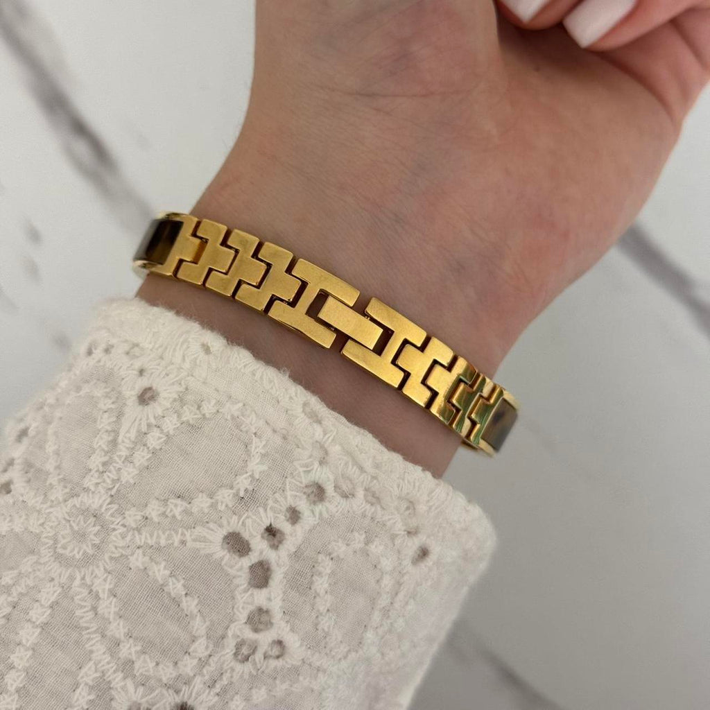 Gold Mini Round Watch Bracelet