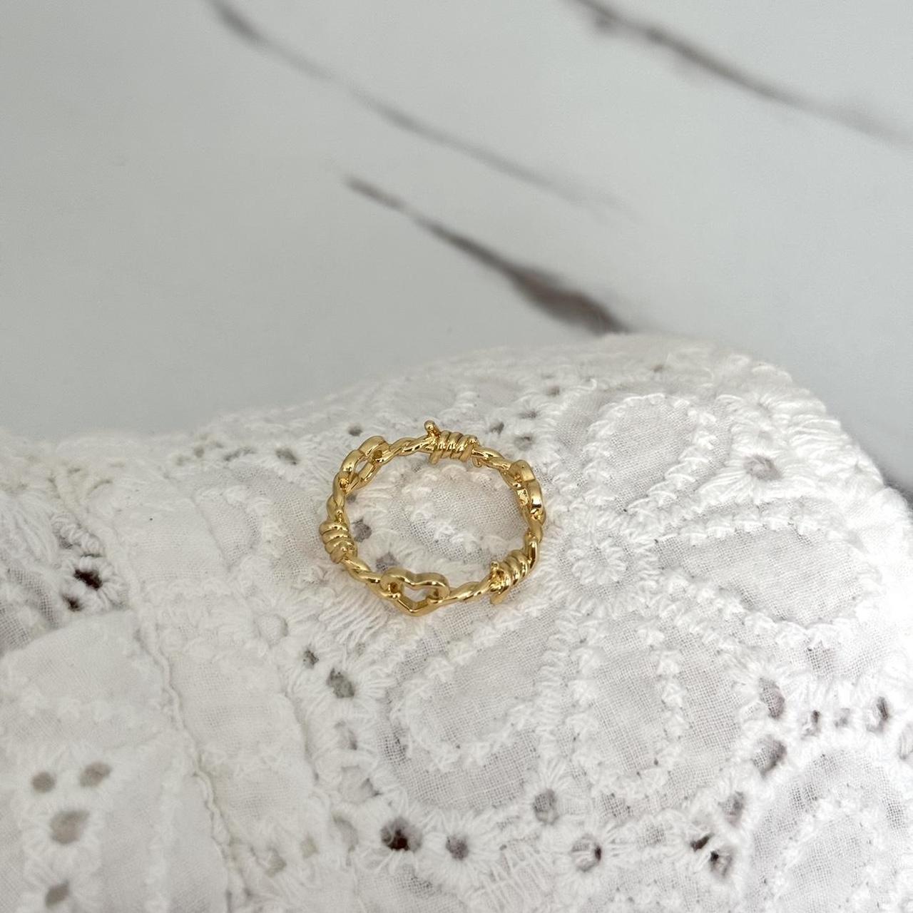 Gold Ring Heart Shape