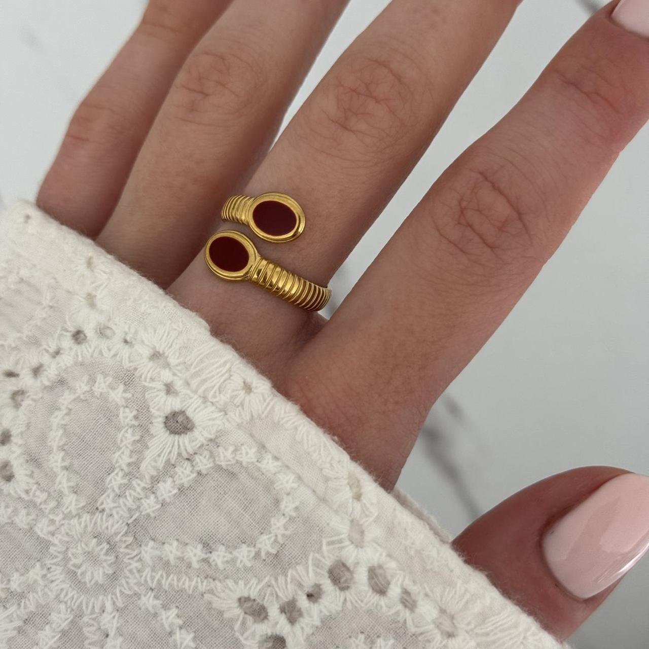 Gold/Burgundy Ring