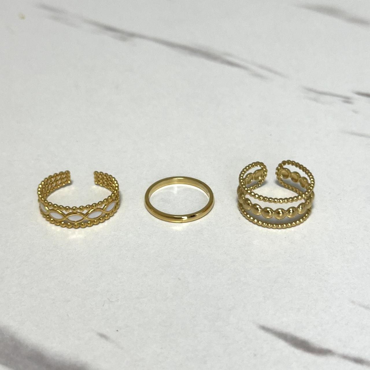 Set of 3 Gold Rings