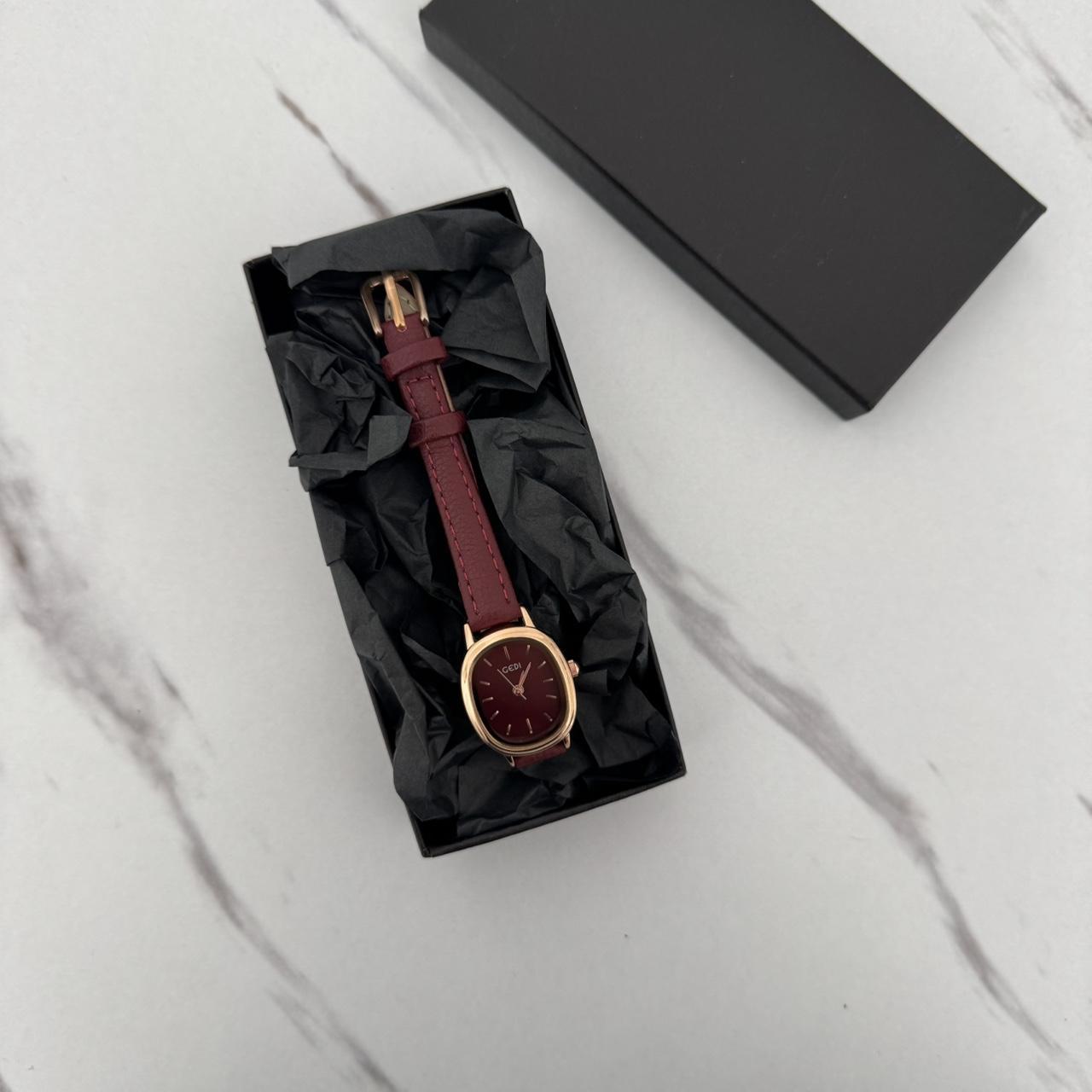 Watch Burgundy Leather Strap
