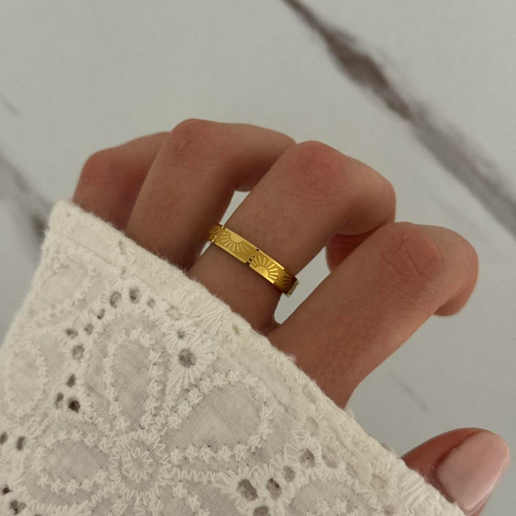 Gold Ring With Sun