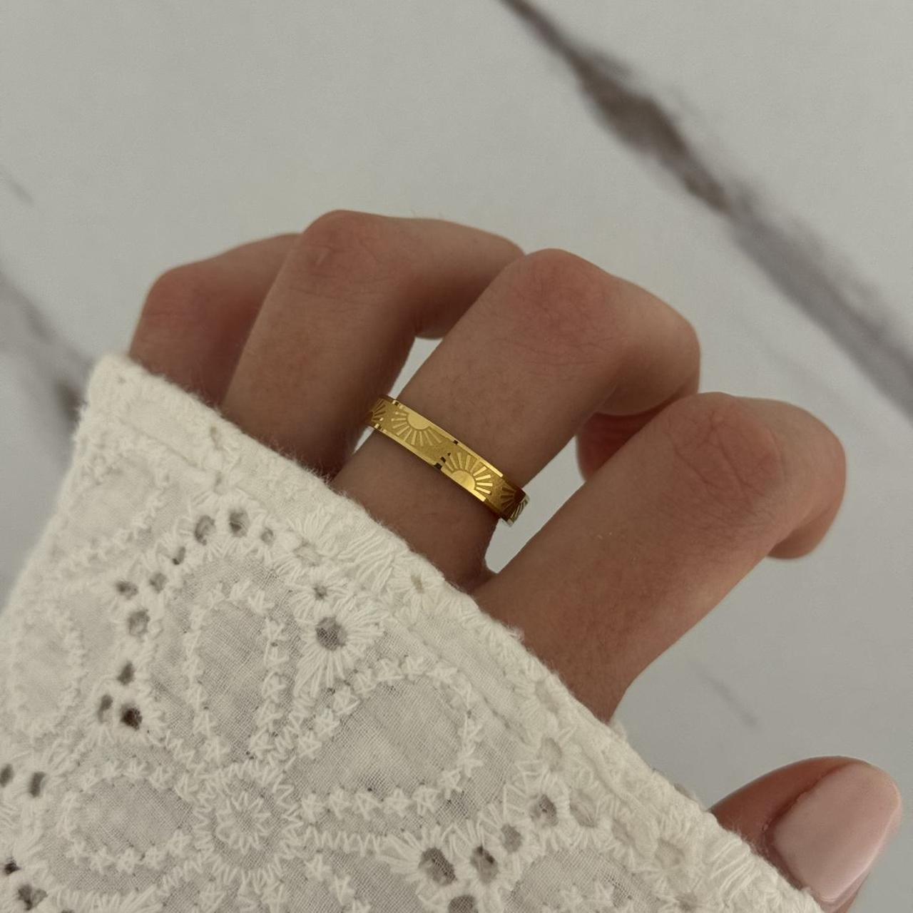Gold Ring With Sun