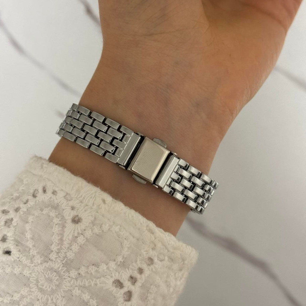 Vintage Style Square Silver Watch