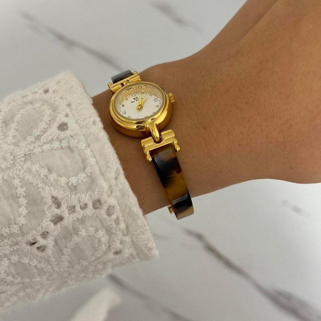 Round Brown/Gold Watch