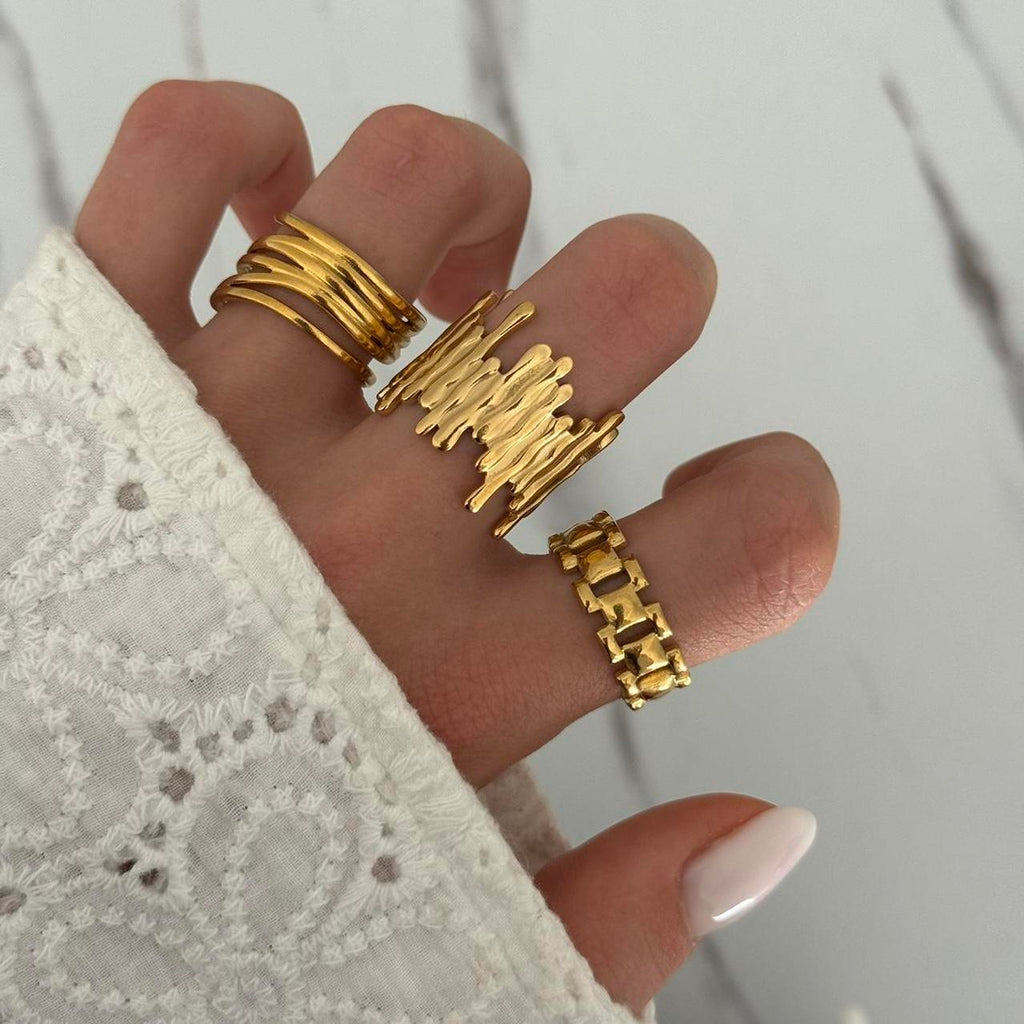 Set of 3 Gold Rings