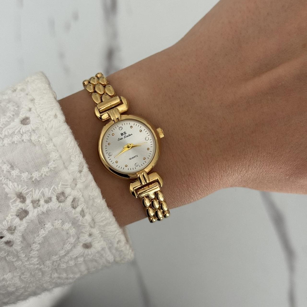 Vintage Style Gold Mini Round Watch