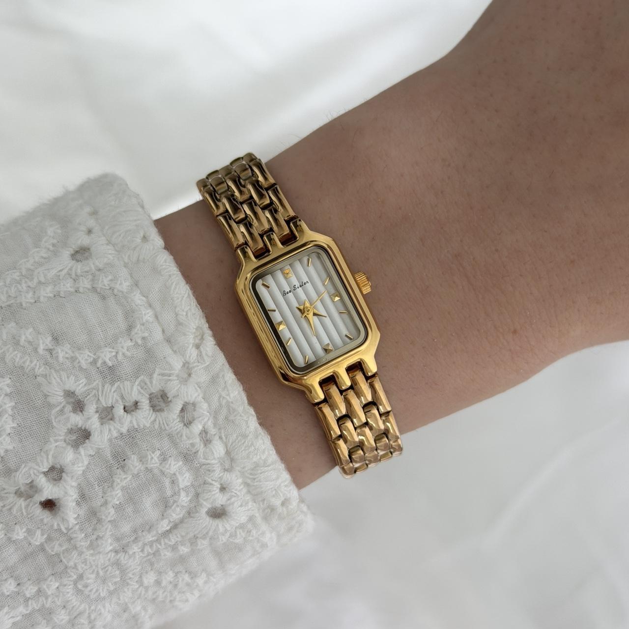 Gloriana Square Gold Watch