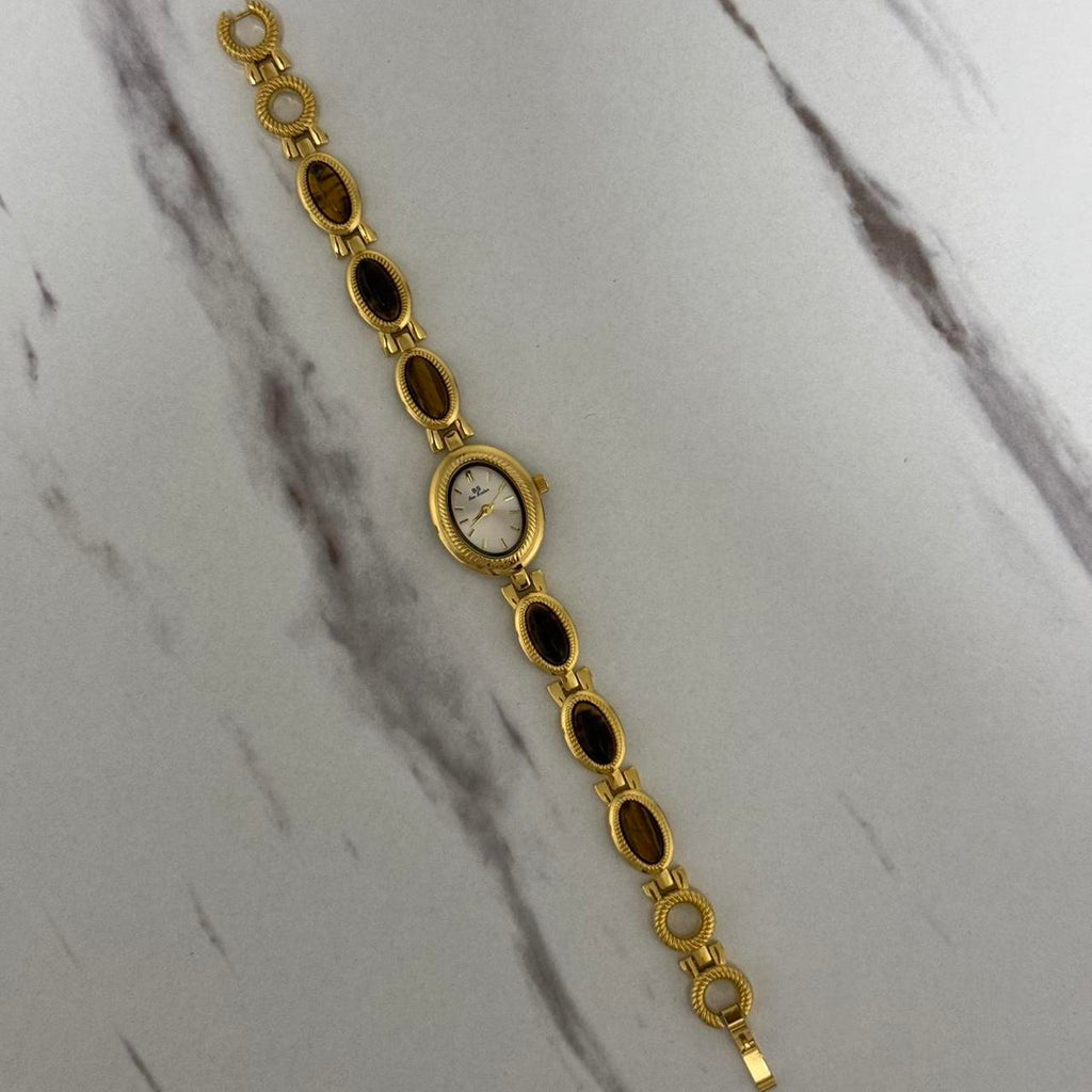 Watch Gold/Brown stones