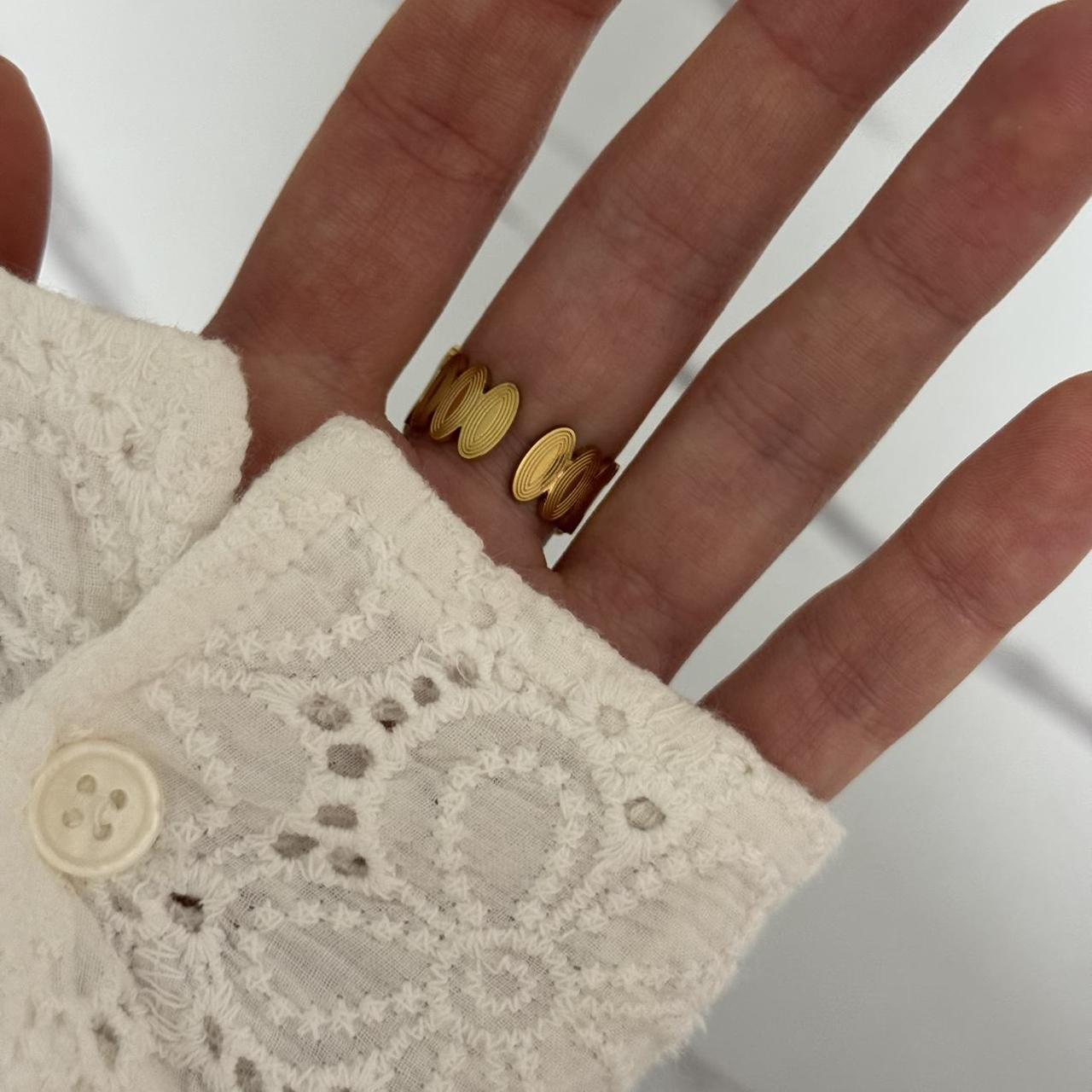 Gold Zircon Stone Solitaire Ring