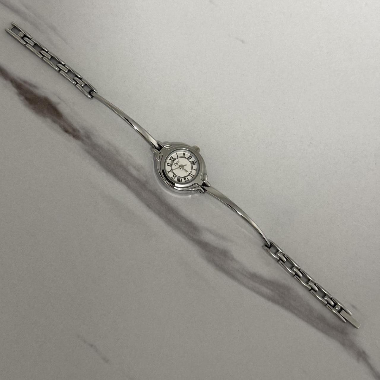 Tiny Silver Watch Bracelet