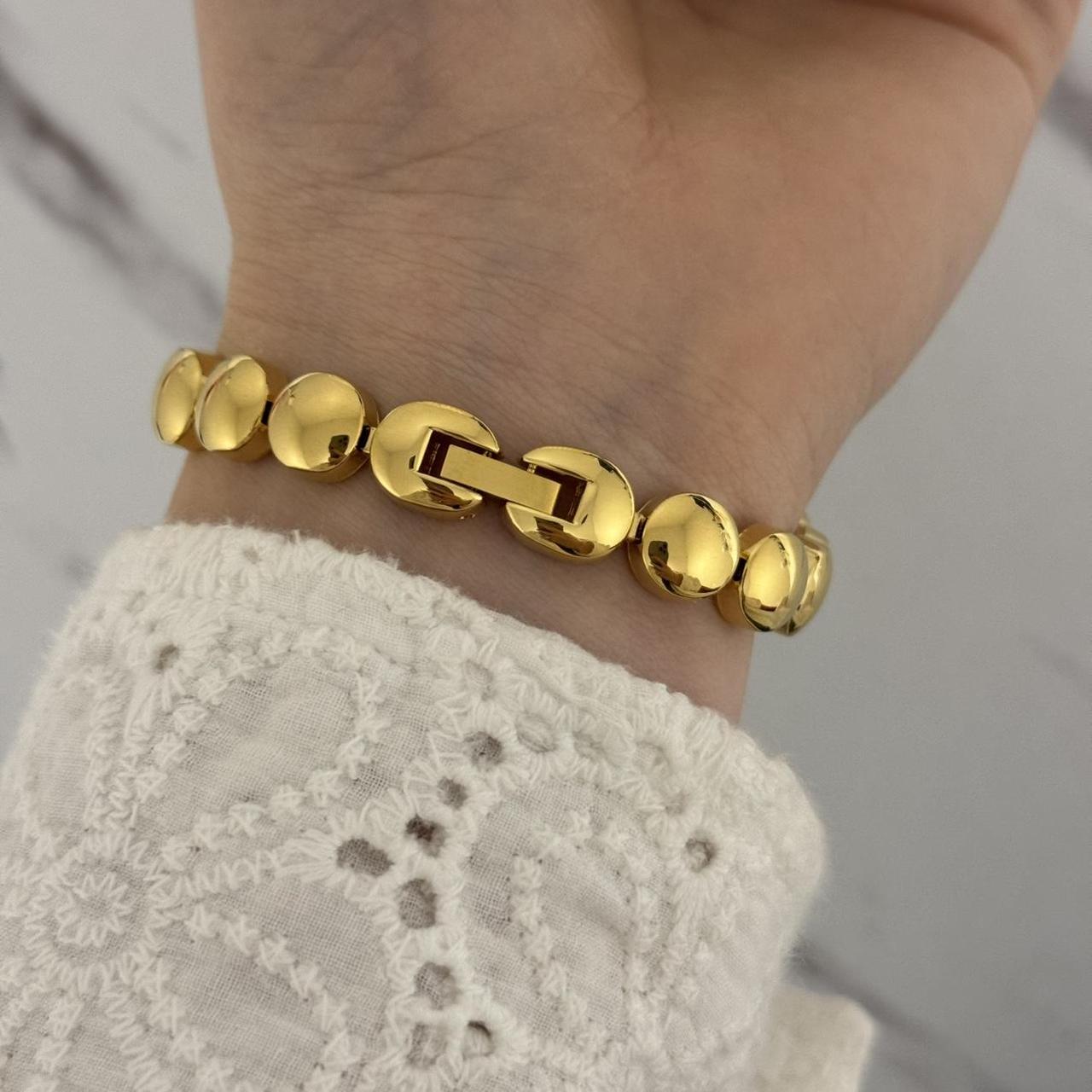 Gold Watch Bracelet Zircon Stones