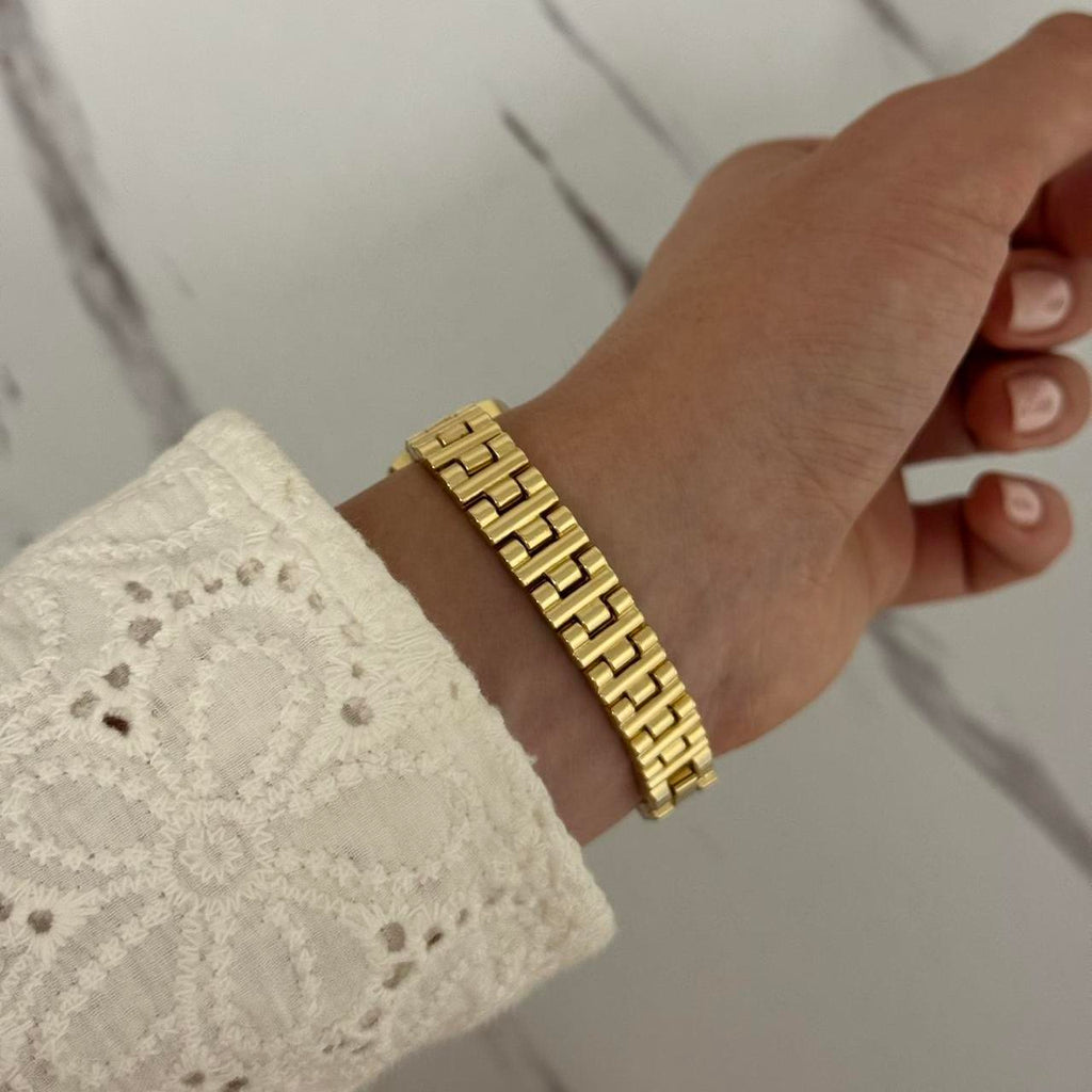 Gold/Burgundy Mini Watch