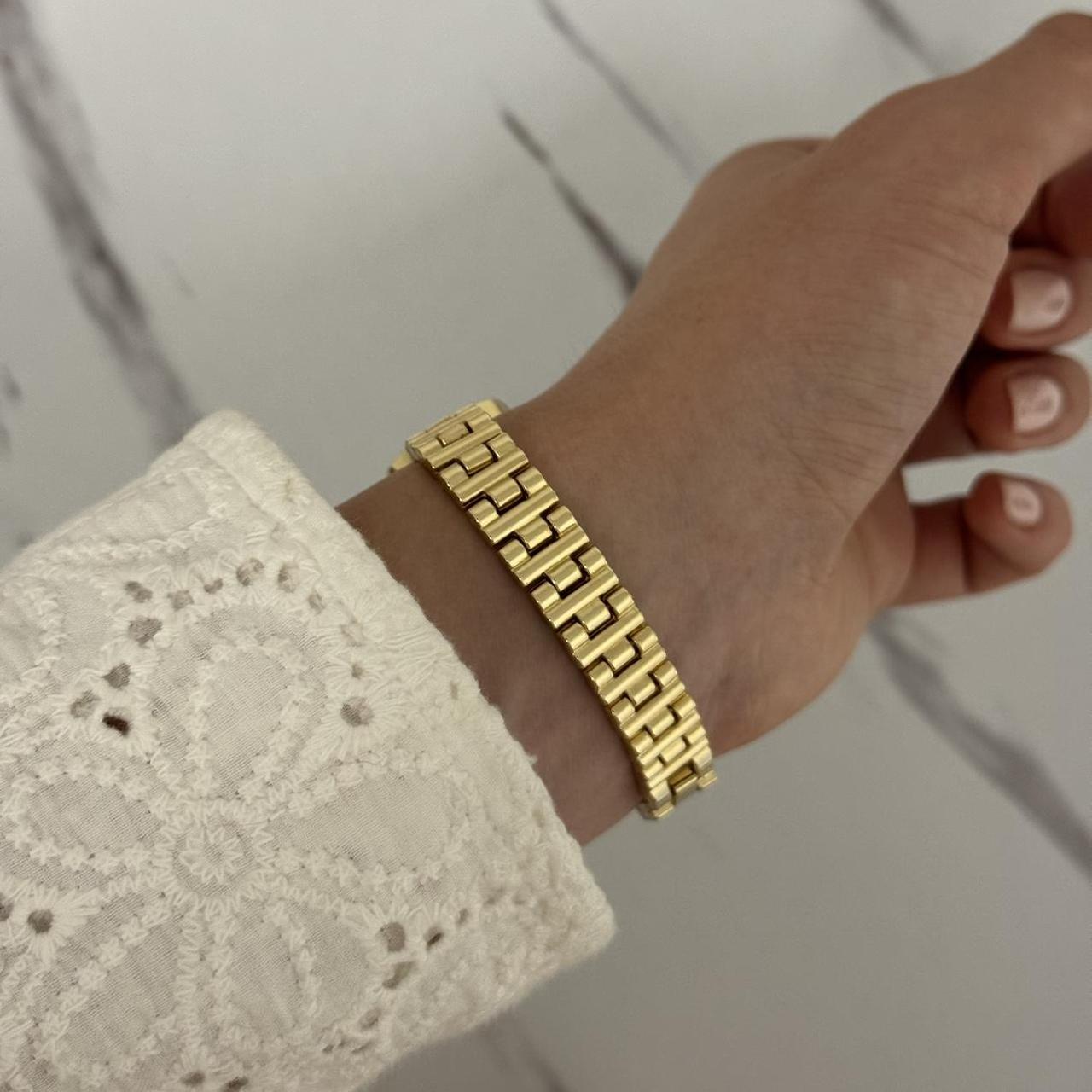 Gold/Burgundy Mini Watch