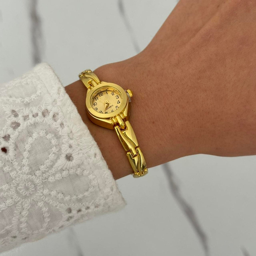Vintage vibe gold mini watch