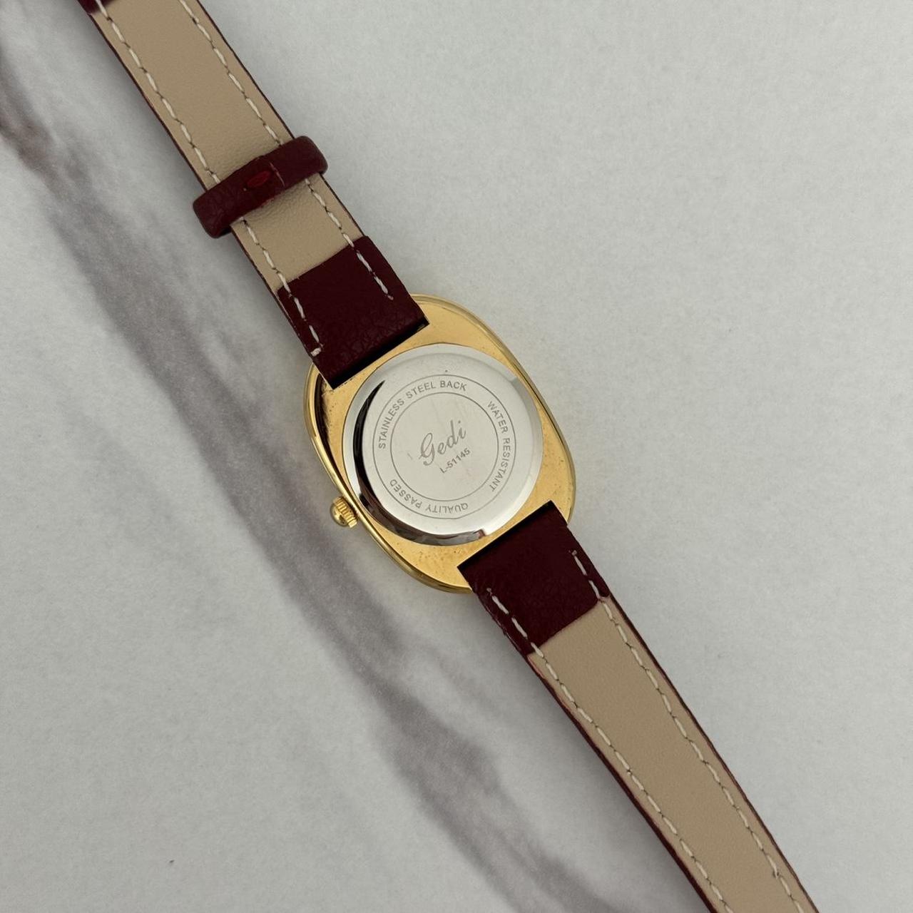 Retro Burgundy/Gold Watch
