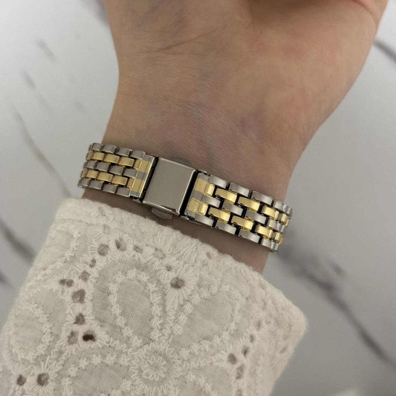 Gold/Silver Square Watch