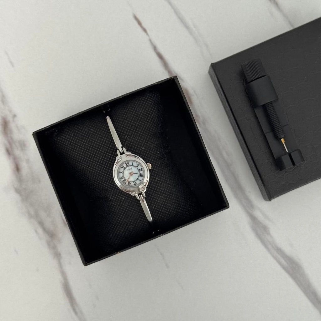 Silver Baby Blue Mini Watch