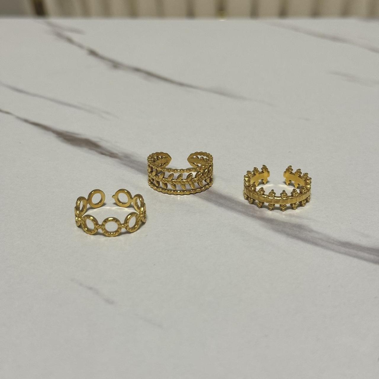 Set of 3 Gold Rings