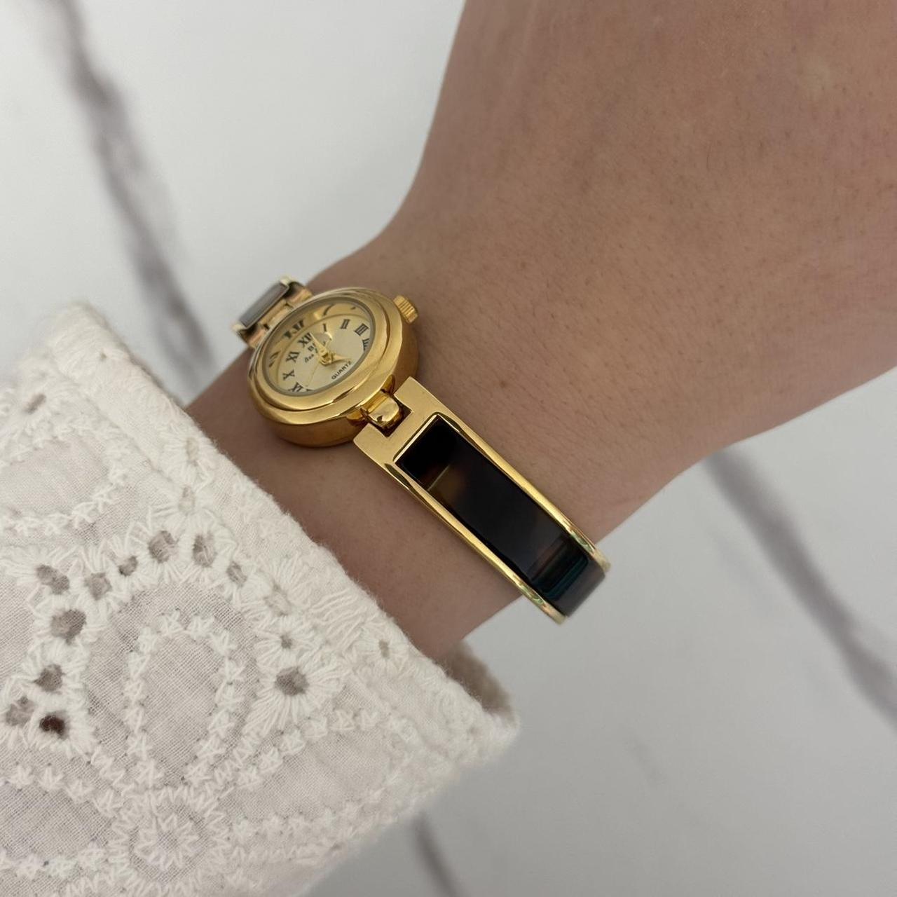 Gold Mini Round Watch Bracelet