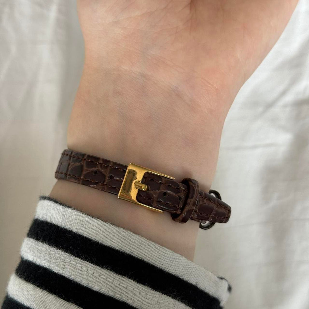 Square Brown/Gold Watch