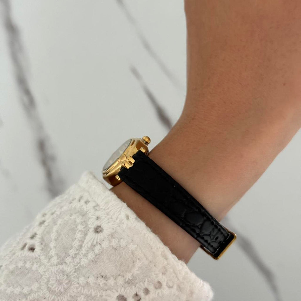 Oval Black/Gold Watch