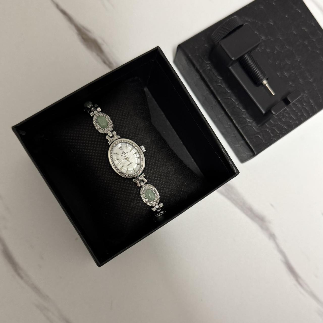 Silver/Green Mini Watch Elina