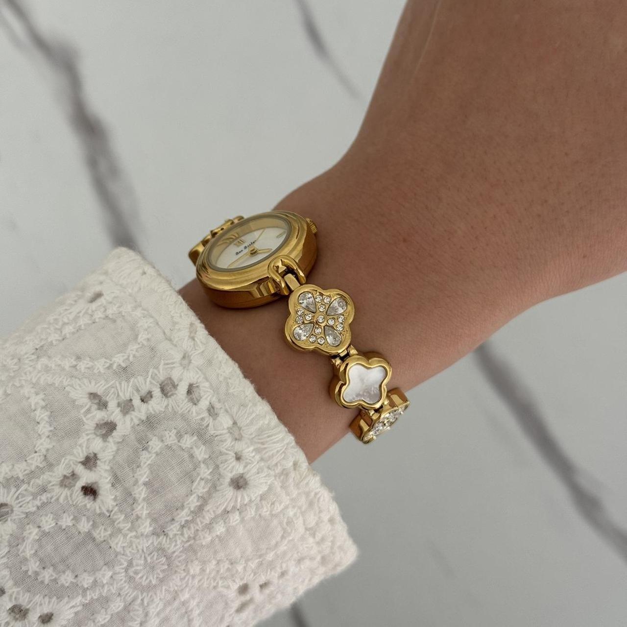 Gold Watch Zircon Stones