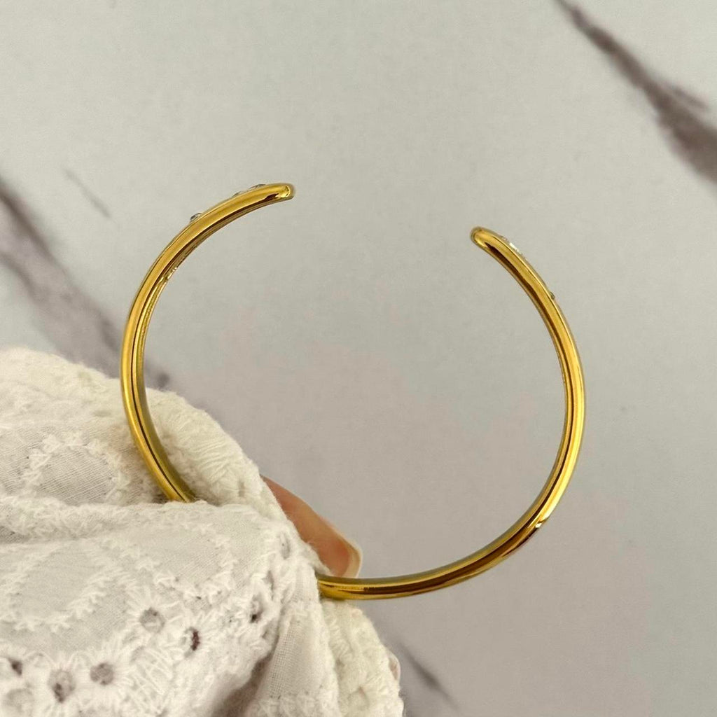 Gold Star Bracelet Zircon Stone