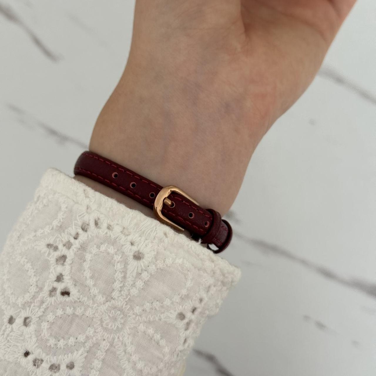 Watch Burgundy Leather Strap