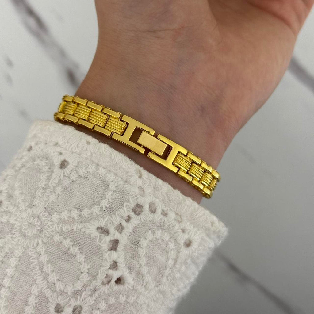 Gold/Black mini Watch Heart Charm