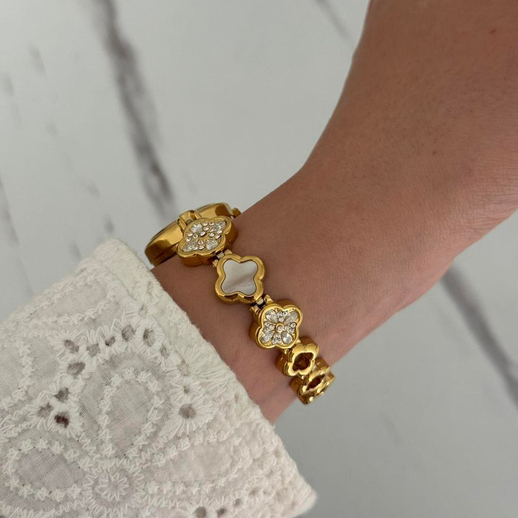 Gold Watch Zircon Stones