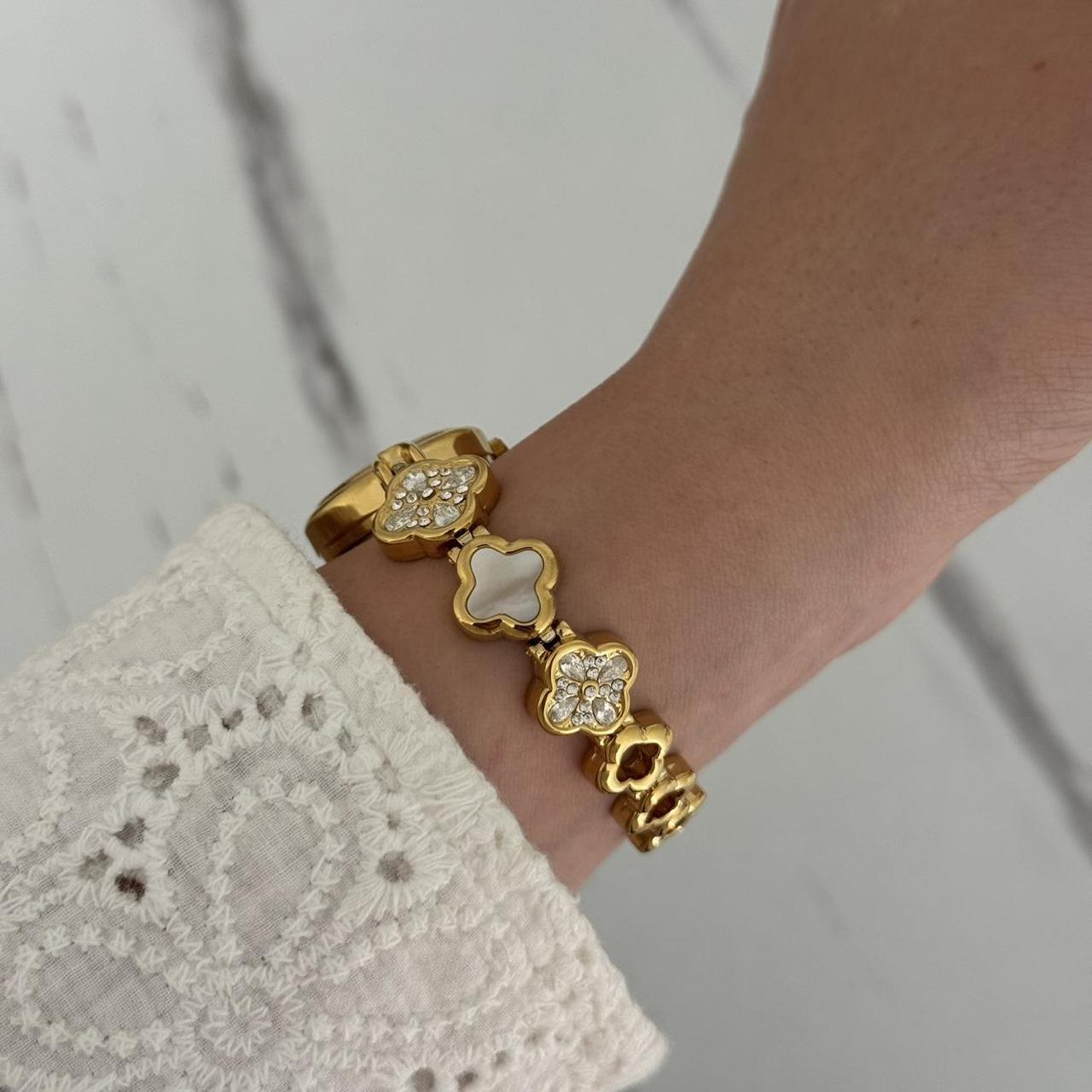 Gold Watch Zircon Stones