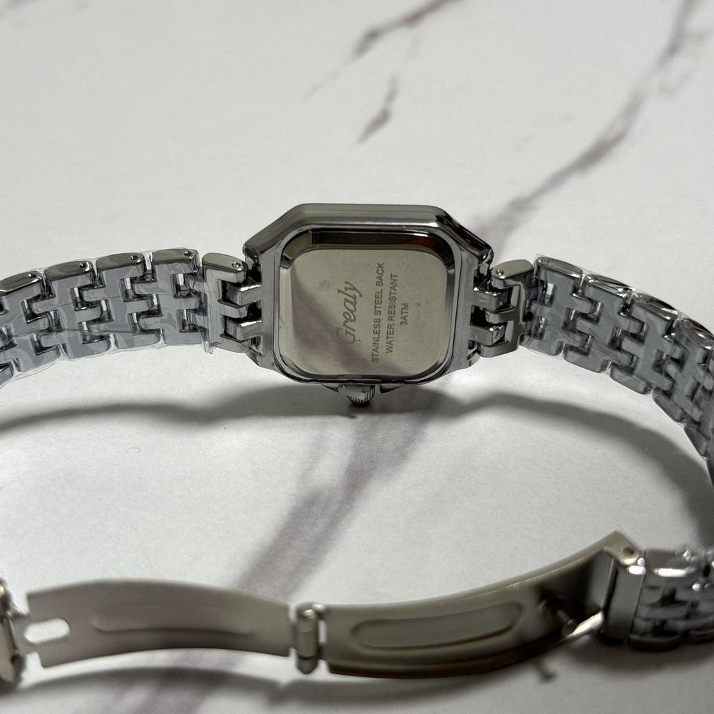 Vintage Style Square Silver Watch