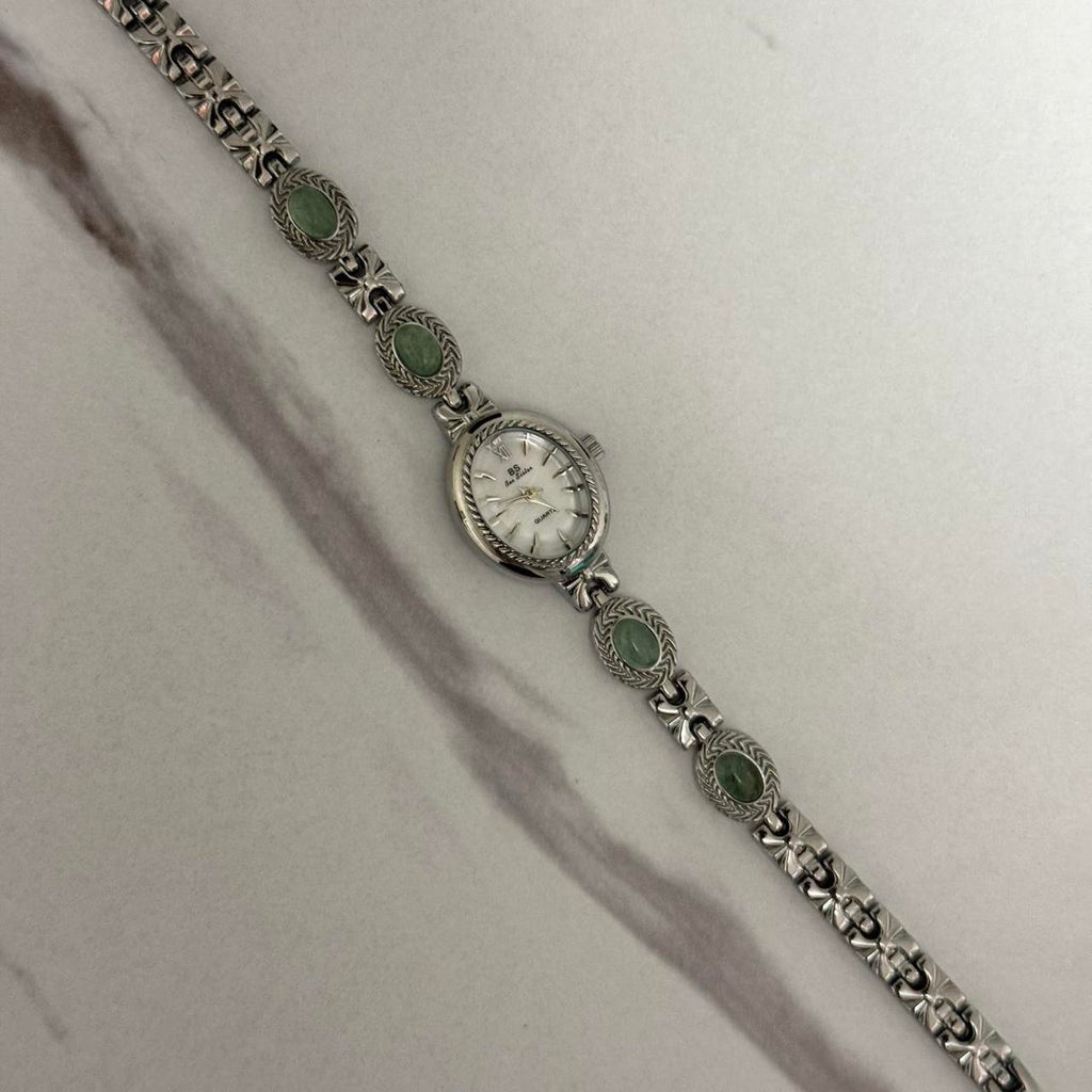 Silver/Green Mini Watch Elina