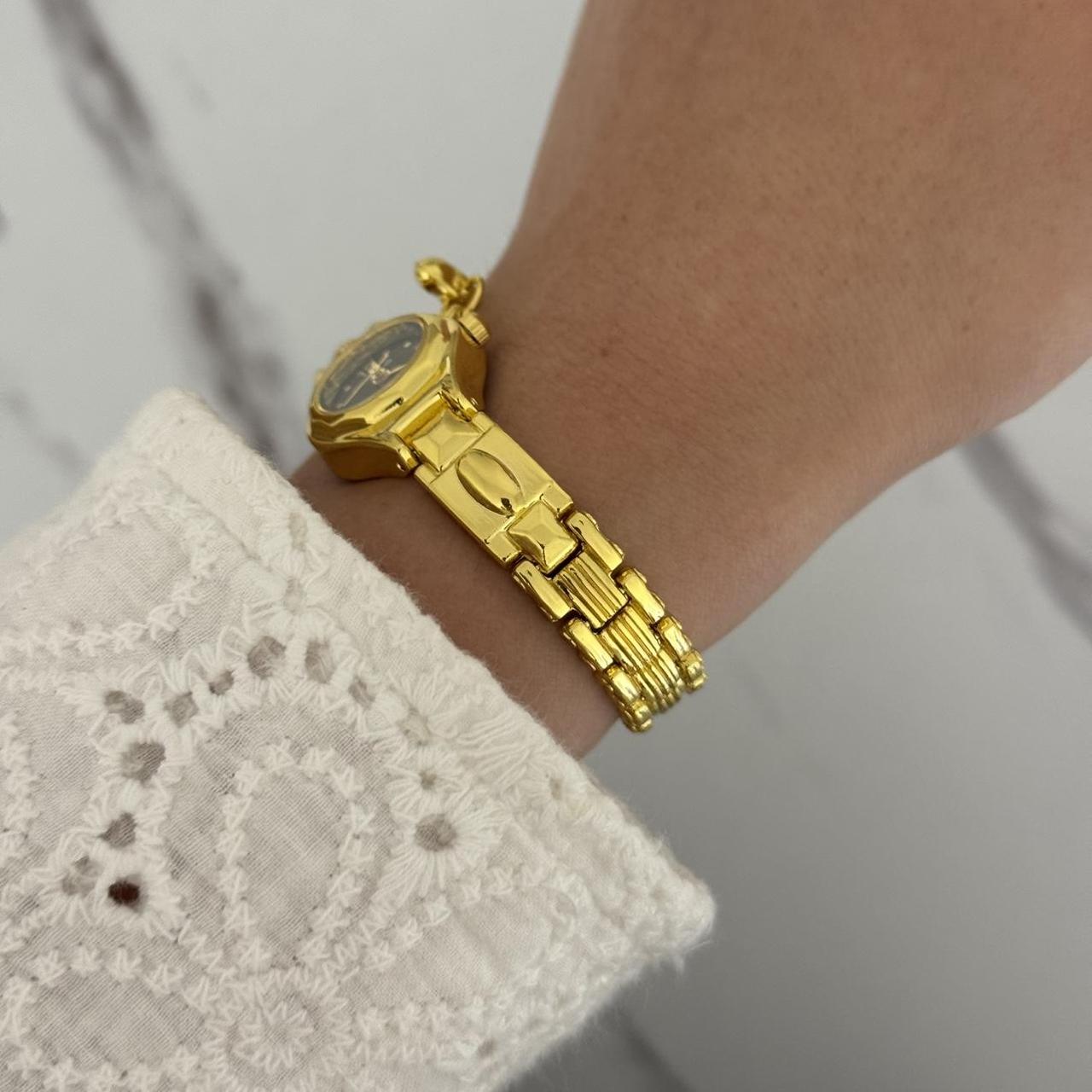 Gold/Black mini Watch Heart Charm