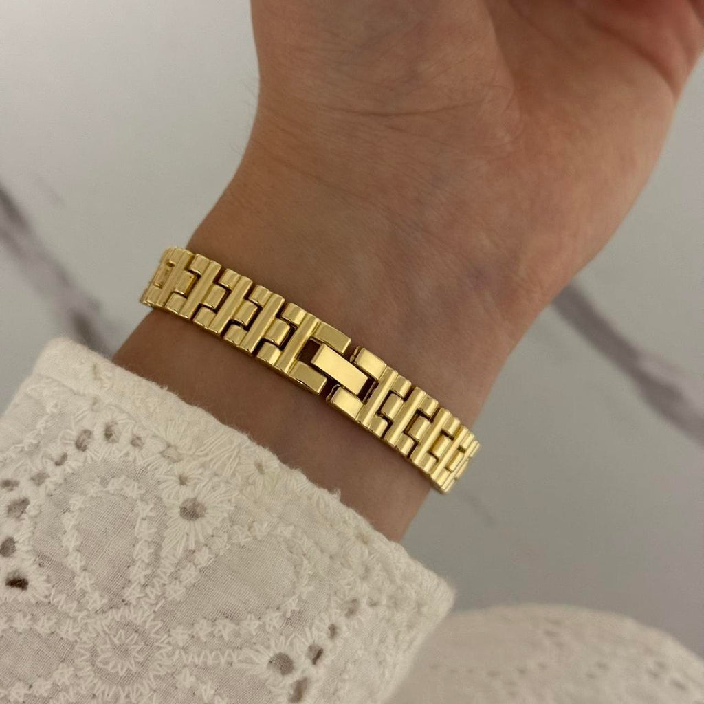 Gold/Burgundy Mini Watch