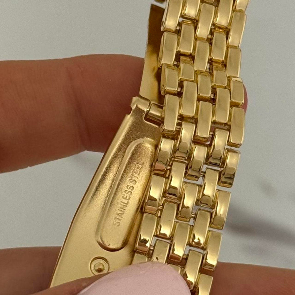 Vintage Vibe Square Gold Watch